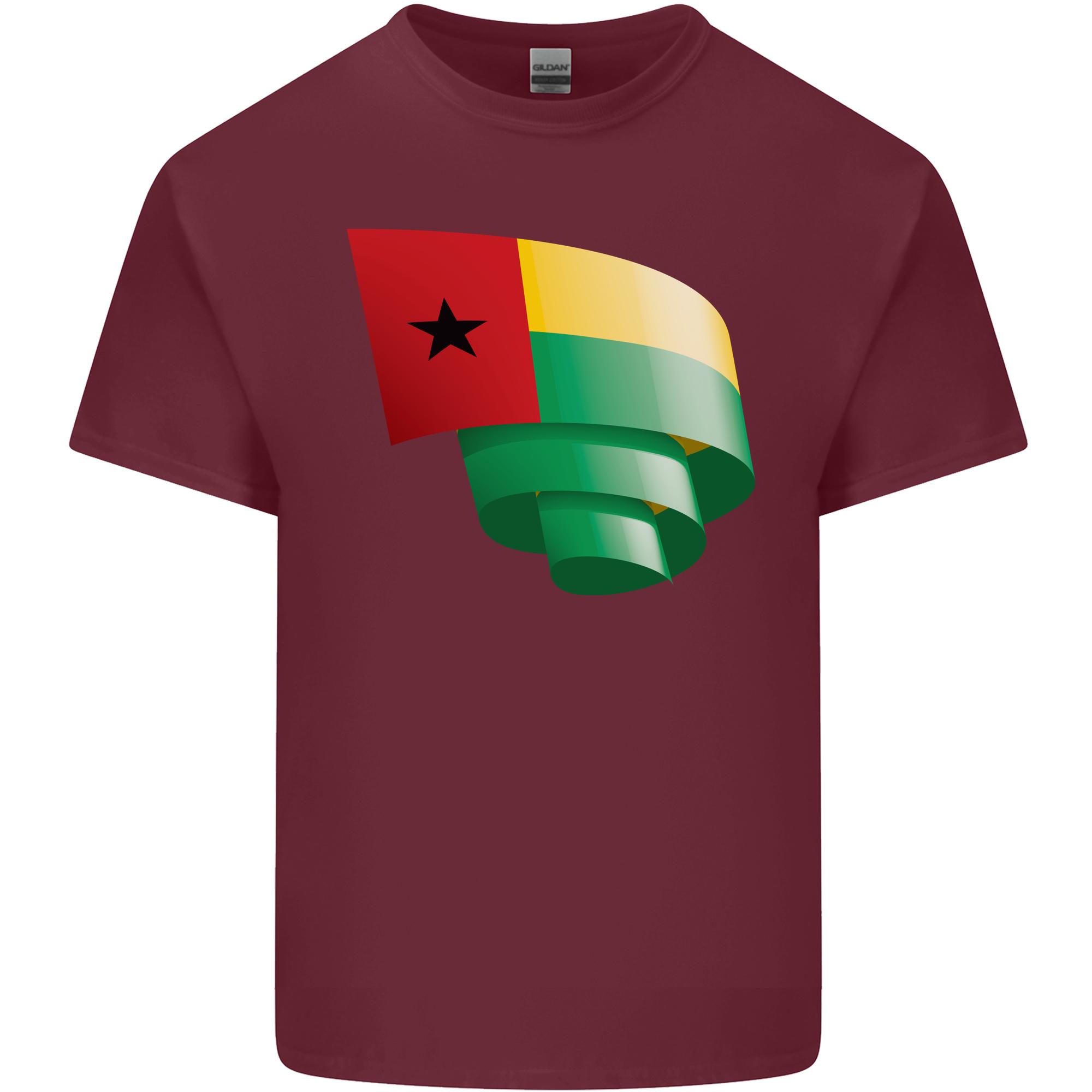 Curled GuineaBissau Flag Day Football Unisexs Light Cotton TShirt S