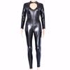 Damska moda erotyczna czarna Collant Femme bielizna lateksowa skóra Catsuit Cosplay przebranie kostium z przodu iz tyłu na zamek błyskawiczny zabawki dla dorosłych dla niej
