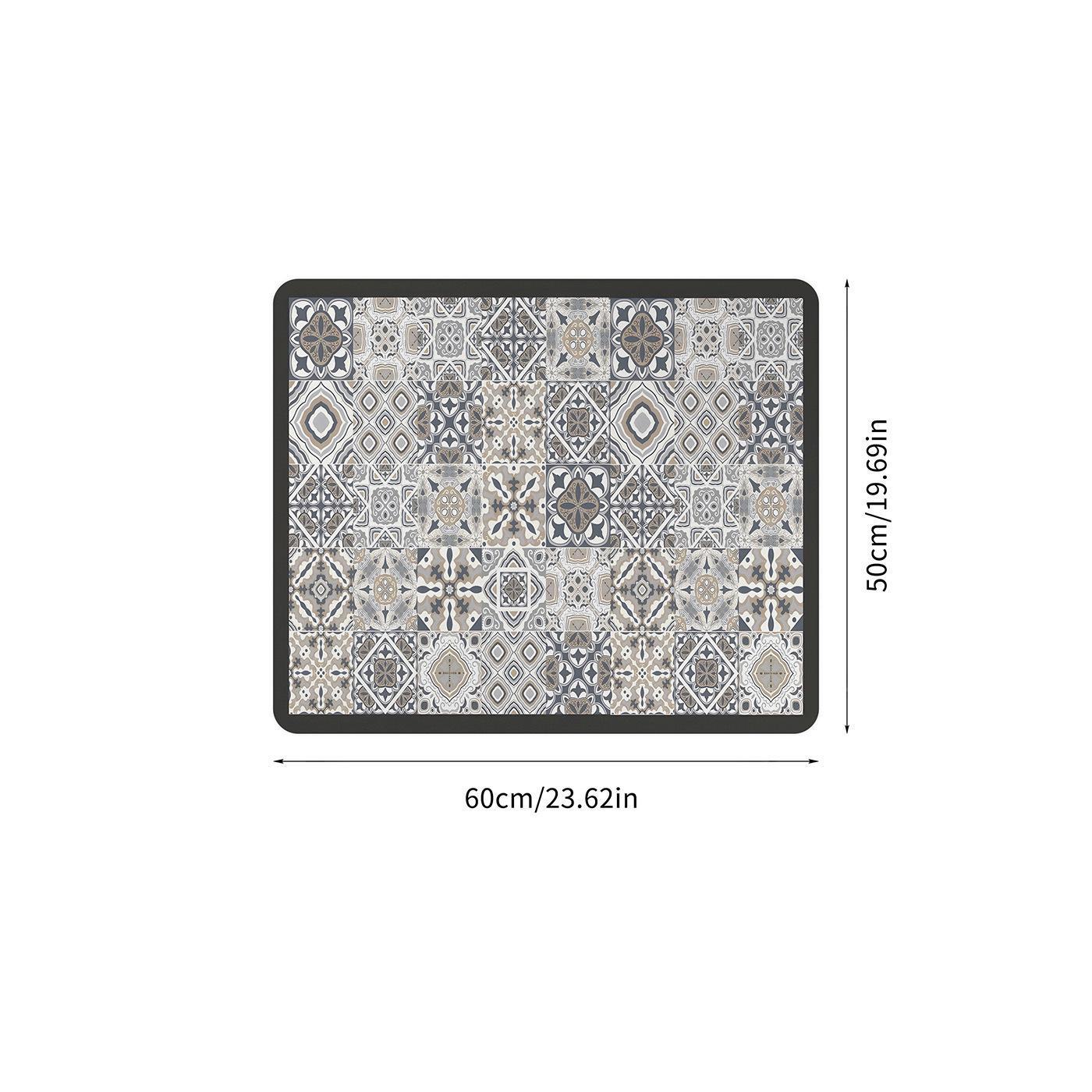 

Современная легкая роскошная подставка под стакан для стиральной машины с диатомовым грязем, нескользящий изоляционный коврик и пылезащитный чехол. plaid, 40*40cm серый