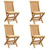 Day and Night - Day and Night Garden Chairs 4 Units with Cream Teak Wood Cushions