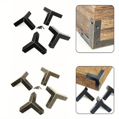 40pcs Box Corner Protector Antique Bronze Wooden Jewelry Gift Wine Box Corner Protect Furniture Hardware Chest Triangle Edge Cove