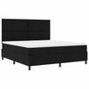Box Spring Bed with Headboard Black 180 x 200 cm Fabric