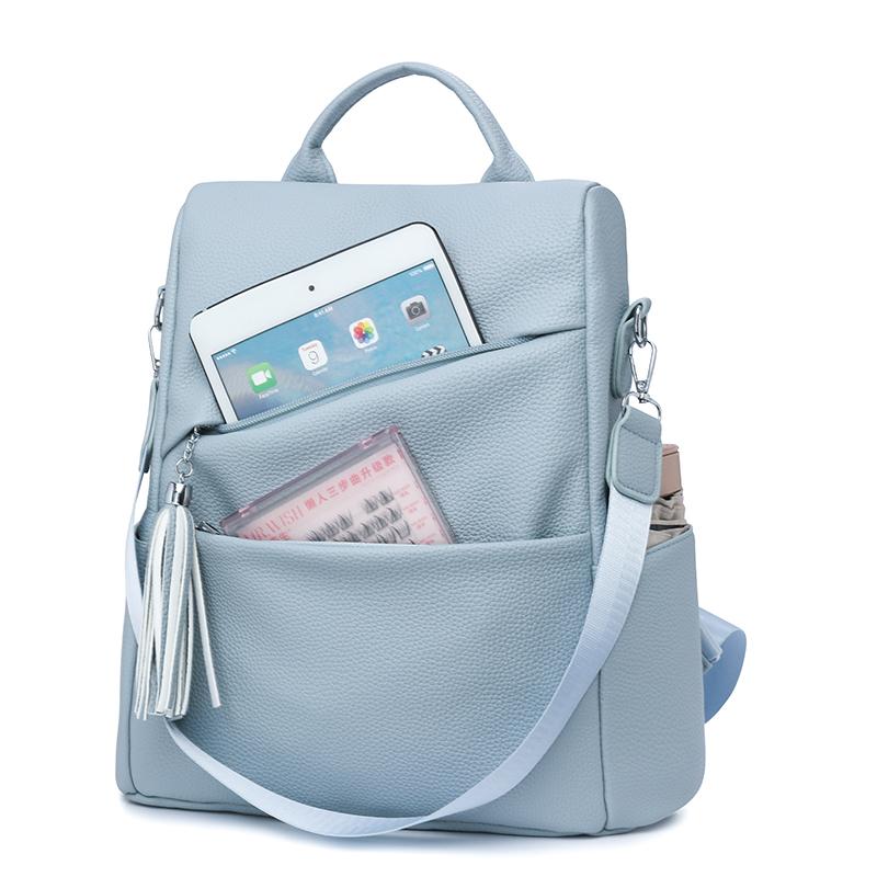 Diebstahlsicherer Rucksack Damen Rucksack mit großem Fassungsvermögen Umhängetasche mit Doppelfunktion