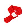 Festive Red Woolen Scarf for Pets: Celebrate Spring Festival with Joyful Puppy and Cat Neck Warmer