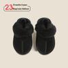 Velvet-Lined Baby & Toddler Slippers - Warm, Solid Color Pre-Walking Shoes for Boys & Girls
