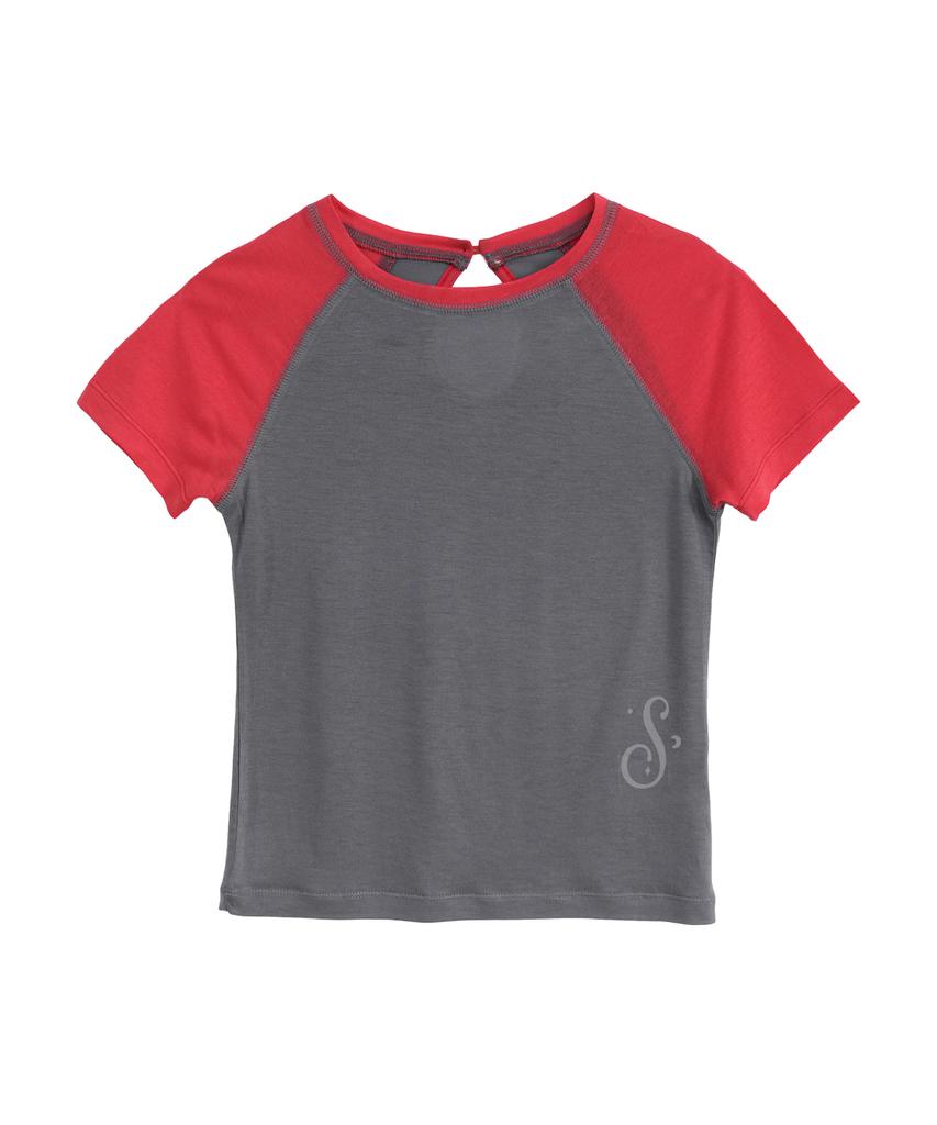 SOMSOC Bonnie Raglan Back Cut-Out T-Shirt_Scarlet