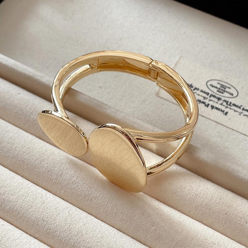 

Необычные геометрические двухслойные браслеты-манжеты для женщин, простой браслет, персонализированная мода, темперамент, циркон, оптом