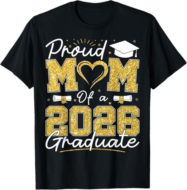 Proud Mom of A 2026 Graduate Senior 2026 Grad Family T-Shirt S разноцветный