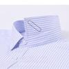 8XL Solid Color Classic Striped Shirts Men Long Sleeve Formal Office Business White Blue 100 Cotton Long Sleeve Shirt for Men