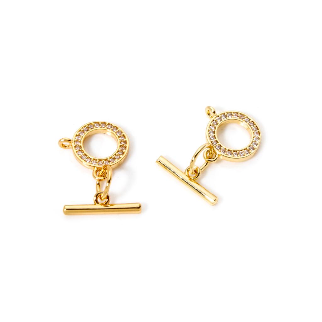 2/4/8 Sets OT Brass Toggle Clasps Round Heart Jewelry Clasp Connector For Necklace Bracelet Making Accessories DIY Fittings