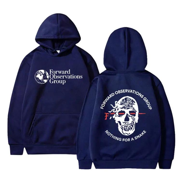 Autumn/Winter Hoodies Forward Observations Group Nothing for A Snake FOG Printed Men's and Women's Skull Retro Hoodies Warm Top