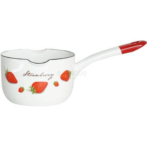 Fuji Enamel Strawberry Milk Pan, 12cm, STB-12M