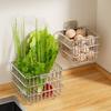 Waterproof 304 Stainless Steel Drainage Basket Ginger Garlic Storage Baskets Countertop
