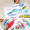 un doudou Baby Half Blanket, Towel Blanket, 100x140cm, JR Shinkansen, Gauze Outer, Pile Backing, 100% Cotton, JR8700