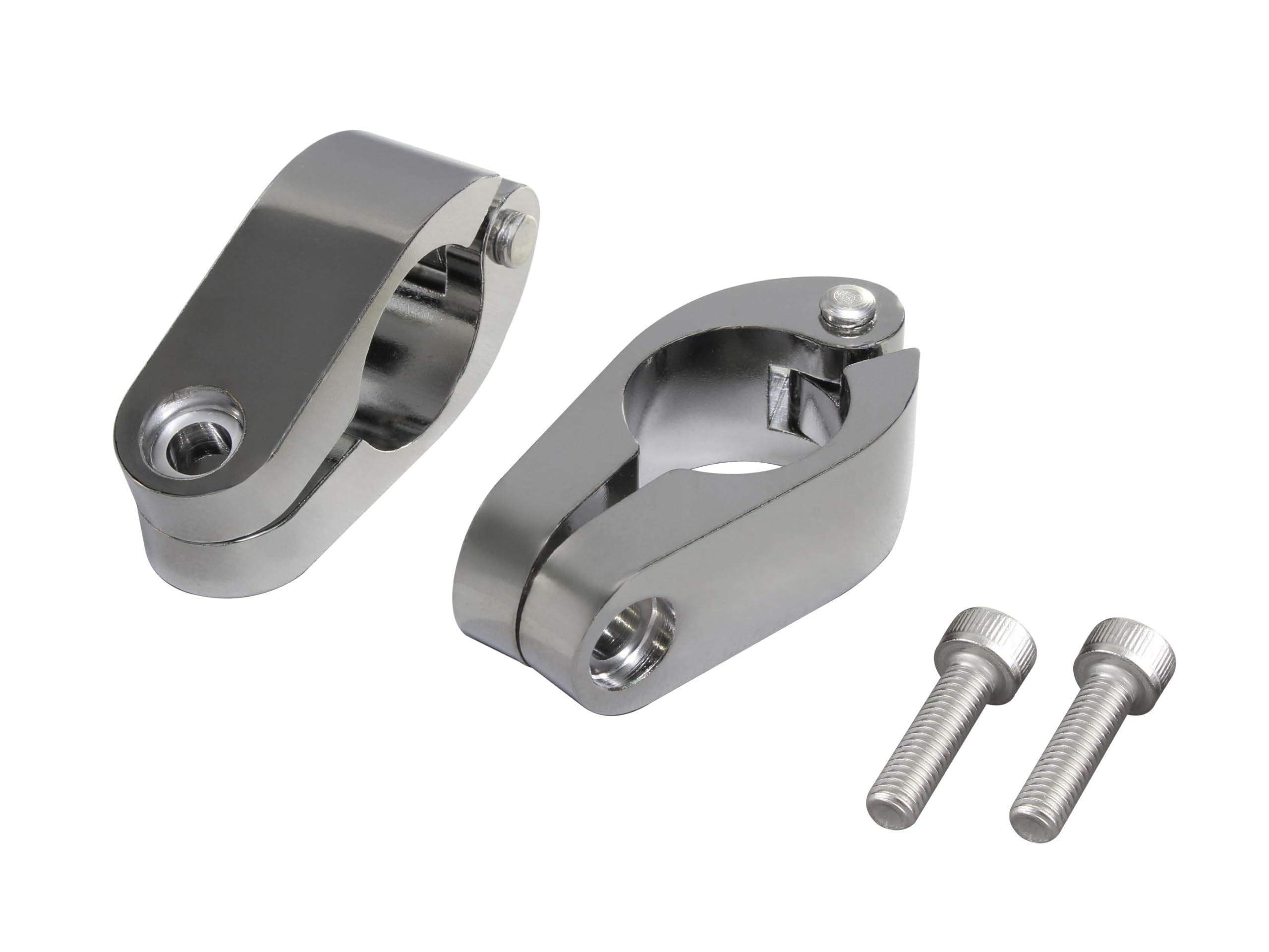 

POSH FAITH Motorcycle Quick Release Brace Clamp Only for Set of 090167 22.2mm Handlebars, 2, Plated,