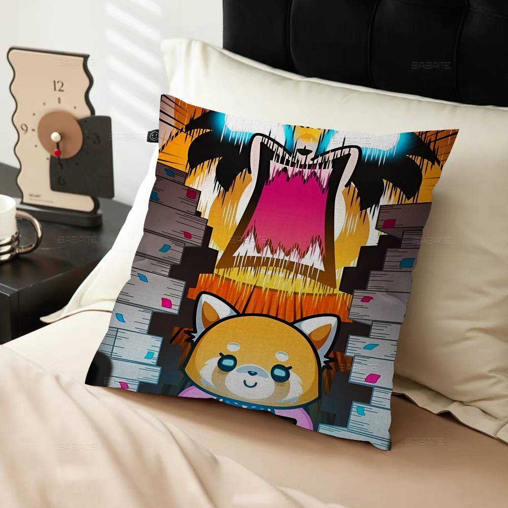 Aggretsuko Anime-Rock Poszewka na poduszkę toon Prezent Poszewka na poduszkę Sypialnia Dom Sofa Krzesło Siedzisko Dekoracja poszewka na poduszkę
