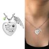 Sturdy Stainless Steel Heart Wing Locket Necklace for Ashes or Perfume Sentimental Keepsake for Memories Daily Use