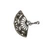 Style Rhinestone Chinese Style Collar Pin Enamel Fan Brooches Jewelry Accessories Women Brooch