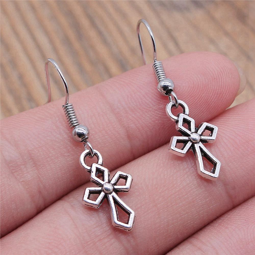 Casual Handmade Cross Amulet Drop Earrings Thoughtful Friendship Gift for Office Wear