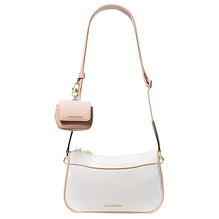 

Michael Kors MK Jet Set Logo Pattern Coated Canvas Medium Shoulder Crossbody Bag Women bags Vanilla Light-Pink 32S3GJ6C8B-7988 Basic Set (Bag+Dust Bag)