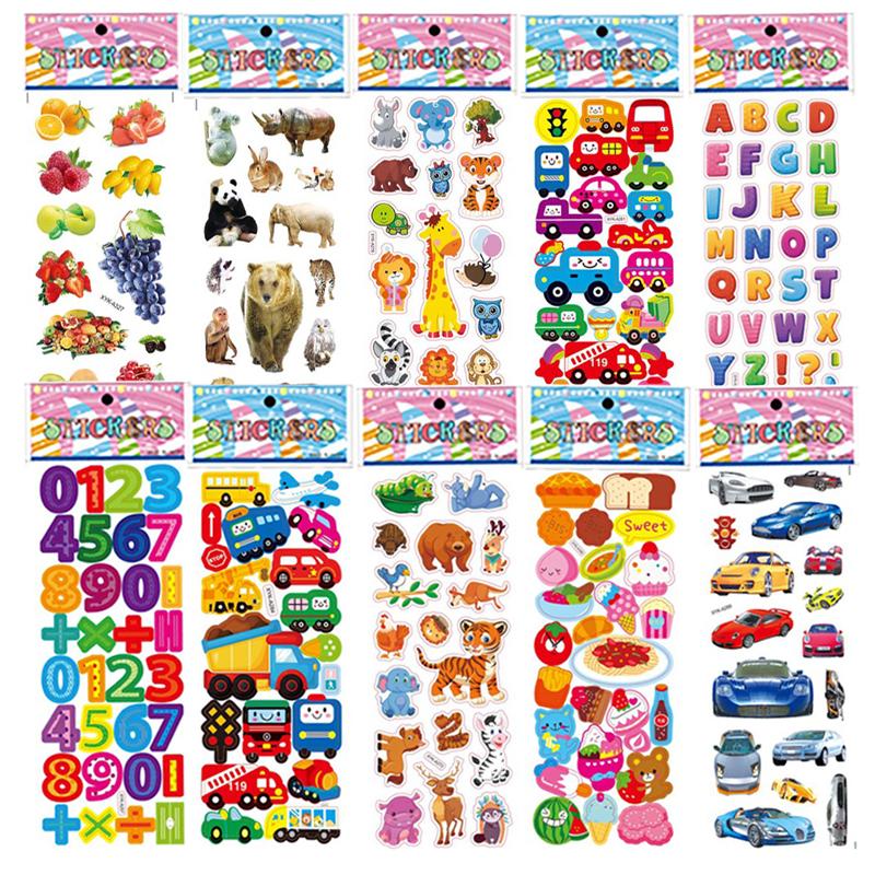 10~100 Stück 3D Dinosaurier-Aufkleber für Kinderspielzeug Heimwanddekoration Cartoon-Aufkleber Scrapbooking Notizbuch Tagebuch Etikettendekoration TMZ