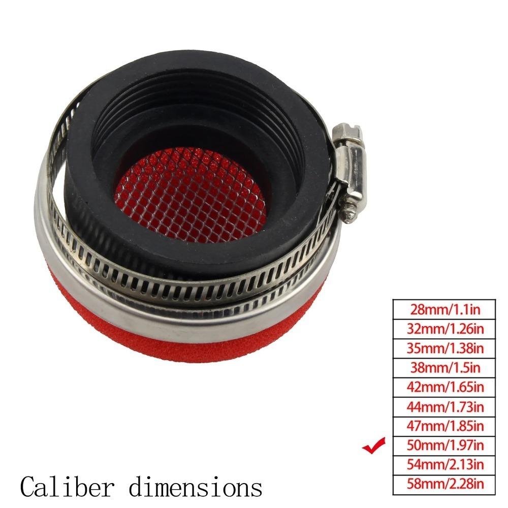 Sponge Material Sponge Filter Red Color Air Cleaner High Flow Intake Pipe Scooter Refit