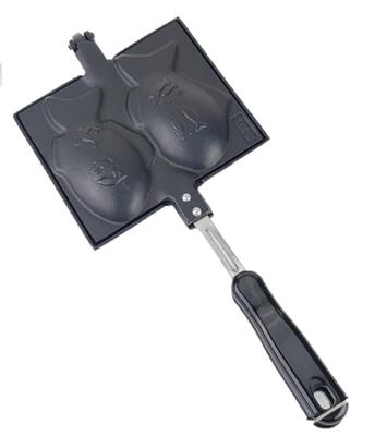 Iwachu Taiyaki Black Finish X for Direct Nanbu Taiyaki Size 12 X Pan, (12 6.5cm), Heat, Ironware, 24030, Black, 6.5cm