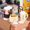 1 Set 1 12 Miniature Coffee Maker with Egg Beater Dollhouse Kitchen Appliance Toy for Kids Birthday Gift Pretend House Play