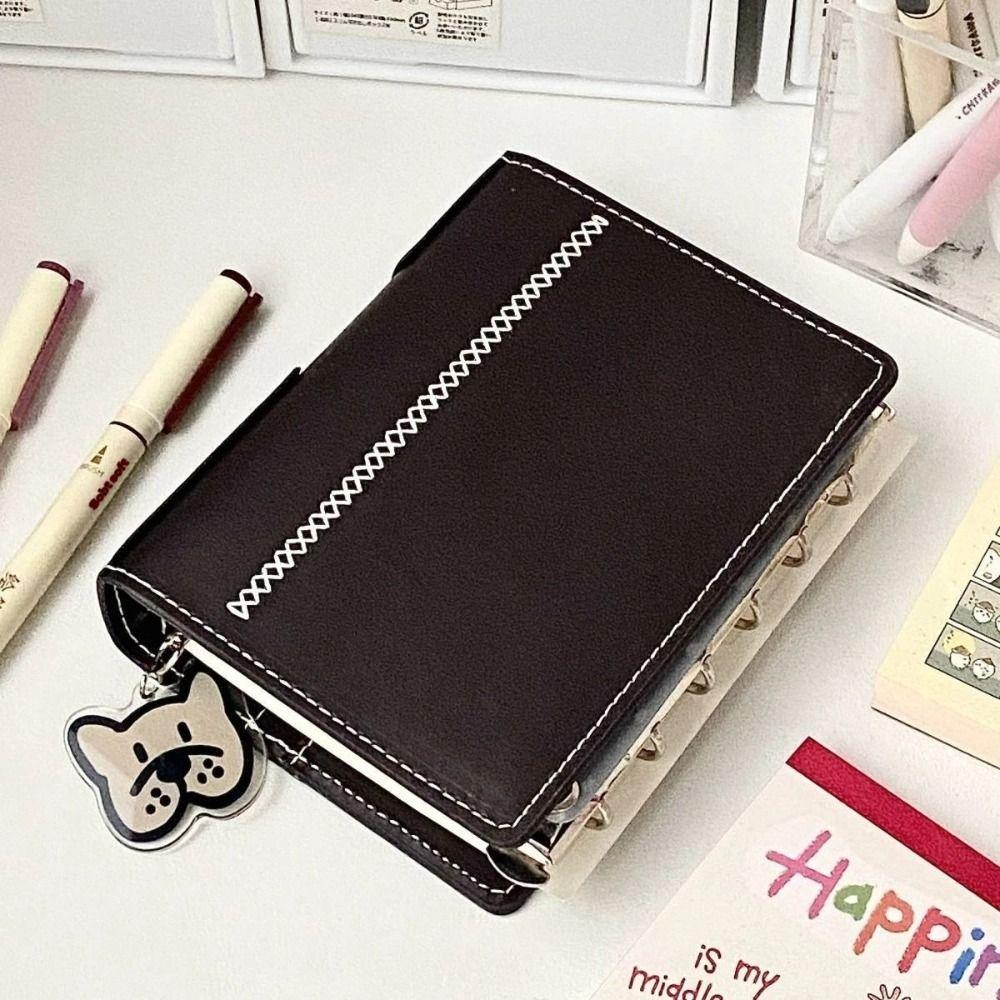 A7 Brown Leather Notebooks Kawaii Hand Ledgers 2025 Pocket Books