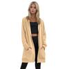 Women's Solid Color Zippered Sweatshirt Top Daily Casual Raglan Long Jacket (Without Hood Drawstring)
