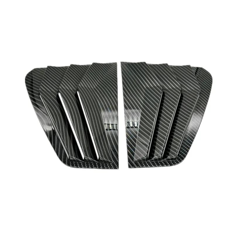 For VW Golf MK7 MK7.5 2013- Car Rear Louver Window Side Shutter Cover Trim Sticker Vent Scoop ABS Carbon Fiber Black Parts