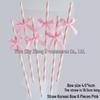 Disposable Paper Straw Bow for Children's Birthday Cupcake Decoration