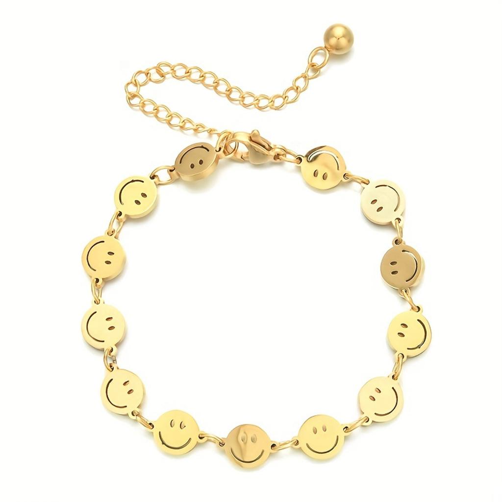 Fashion High-grade Stainless Steel Smiling Face Bracelet for Ladies, Jewelry Accessory