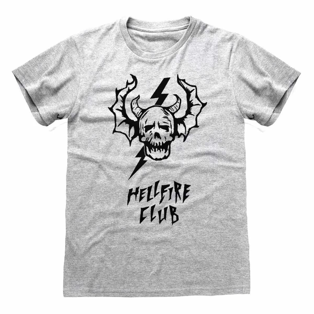 Stranger Things T-Shirt Hellfire Club Official Tv Series New Grey M