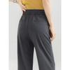 Mengshuya Silk Blend High-Waist Straight Cropped Pants