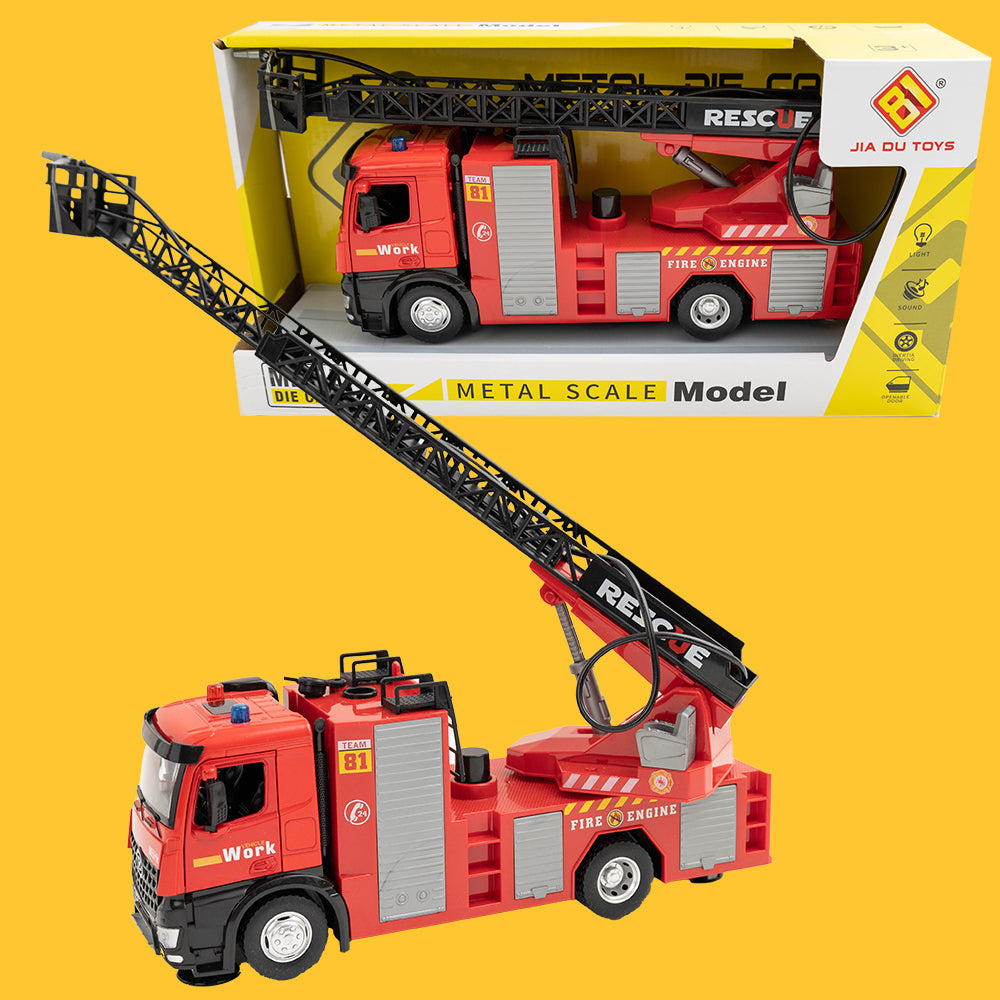 Interactive metal fire truck