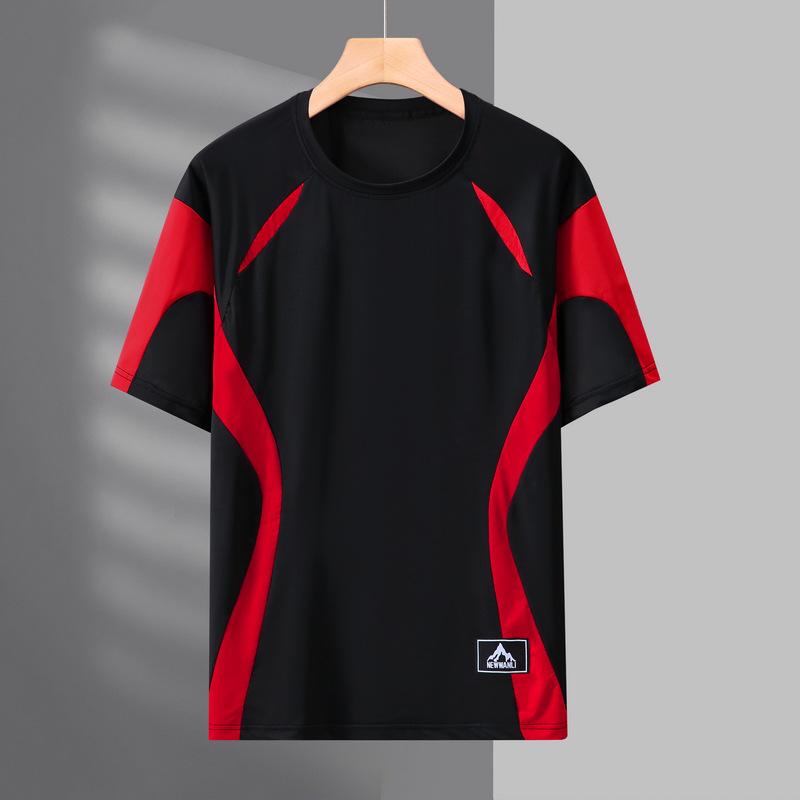 Plus Size Color Block Letter Print Summer Shorts - Loose Fit Five-Point Pants