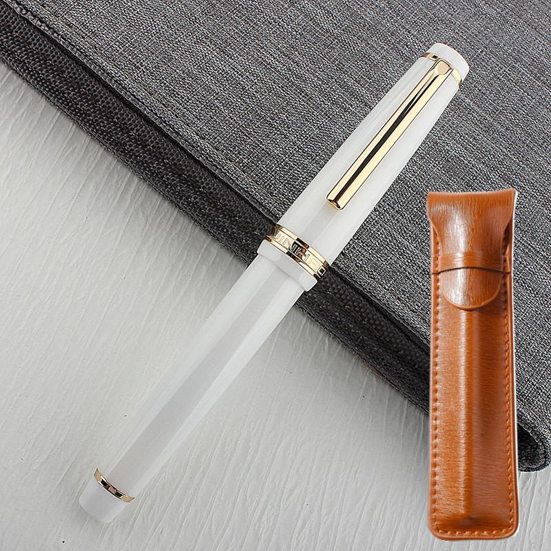 JinHao 82 Fountain Pen Transparent Fluorescent Blue Ink Pen EF F M Nib Business Stationery Office School Supplies Pens