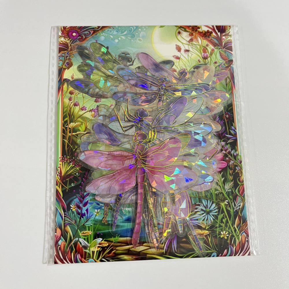 

Transparent Laser Shining Dragonfly Stickers Waterproof Decals For Phone Laptop Water Bottle Room Decoration Sticker