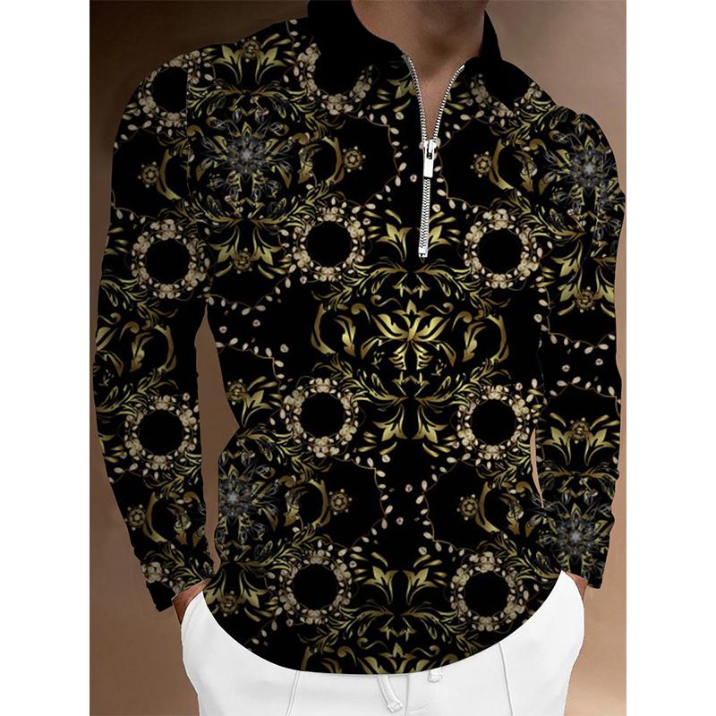 

Повседневная мужская одежда для поездок на работу, рубашка-поло, мужская рубашка с лацканами на молнии Top Street Golf.