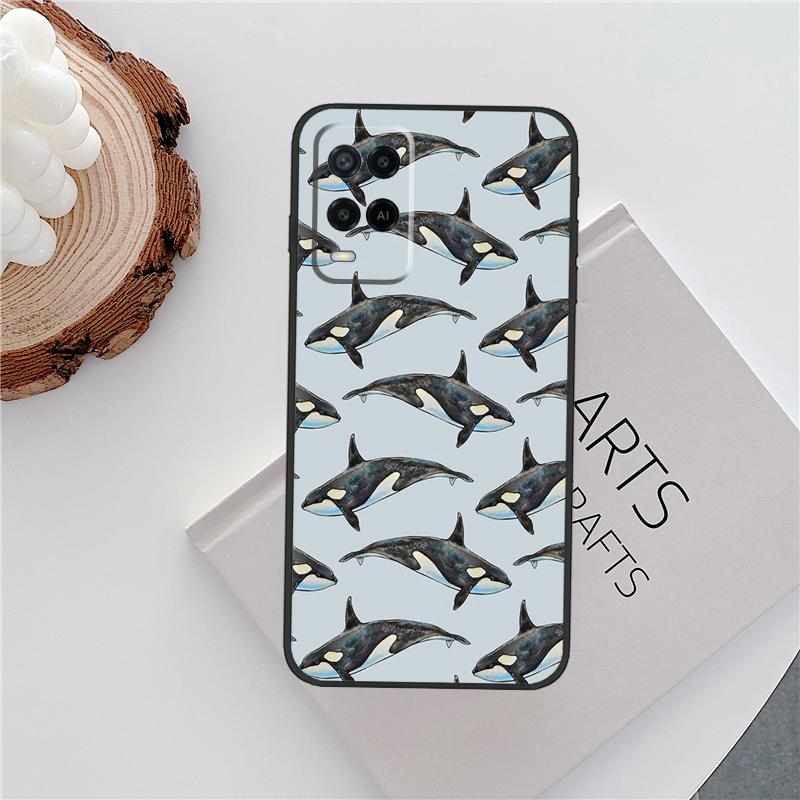 Orcas Killer Whales Case For Oppo A18 A38 A58 A78 A98 A79 A40 A60 A80 A16 A76 A96 A15 A74 A94 A54 A77 A17 Cover