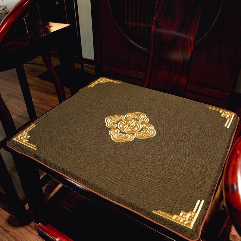 Chinese Style Seat Cushion Thickened Butt Pad Mahogany Chair Cushion Autumn  Winter Solid Wood Dining Chair Tea Chair Cushion Ring Chair Seat Cushion