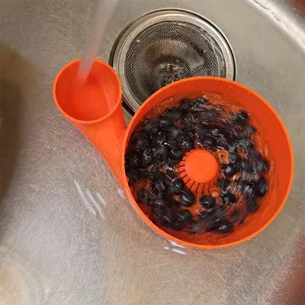 Automatic Vegetable Fruit Washer Portable Fruit Wash Bowl Washing Spinner BPA-free Cleaning Basket Home Kitchen Outdoor Picnic