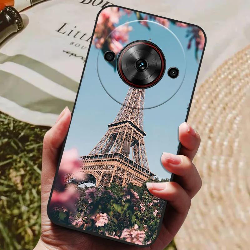 Per ZTE Blade A75 5G Custodia Cool Stampata Silicone TPU Morbida Cover per ZTE Blade A75 5G Custodie Nere Protettive Guscio Telefono A 75 5G