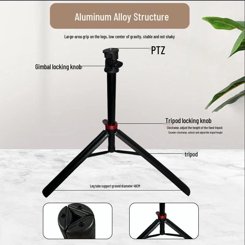 2m Aluminum Alloy Camera Tripod for Photography, Videography & Live Streaming - Foldable & Retractable Stand 2 Meters