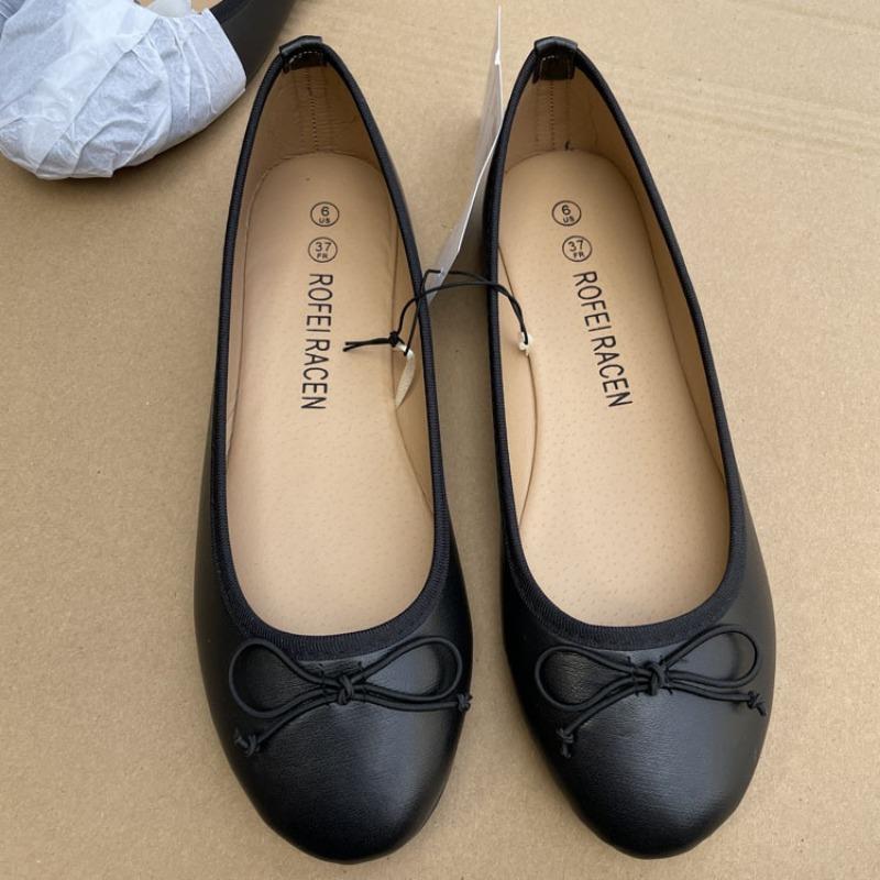 

Повседневные туфли-балетки с бантом, модная женская обувь 40 чёрный