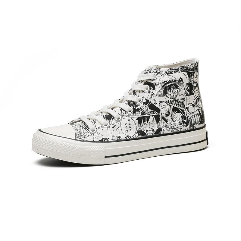 

Высокие парусиновые туфли, мужская обувь, осенняя обувь для пар с низким берцем, трендовые универсальные повседневные кроссовки с граффити 40