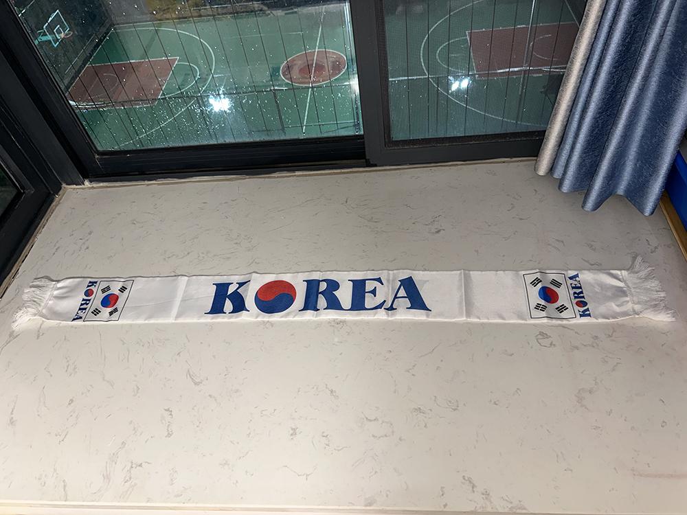 South Korea Scarf 12x135cm Double-sided Satin South Korea Flag Scarf Tassels Suitable for 2026 Football cup, Sports, Events 14X135CM