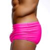UXH Men's Black Plus Size Swim Trunks with 3D U-Pouch
