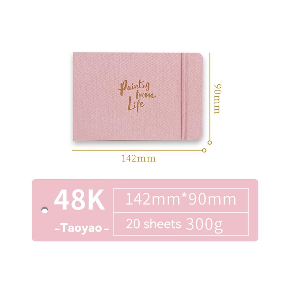 20 Sheets 300g Watercolor Paper Square Pad Sketchbook 48K/32K 100% Cotton Water Color Drawing Painting Book Art School Supplies